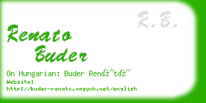 renato buder business card